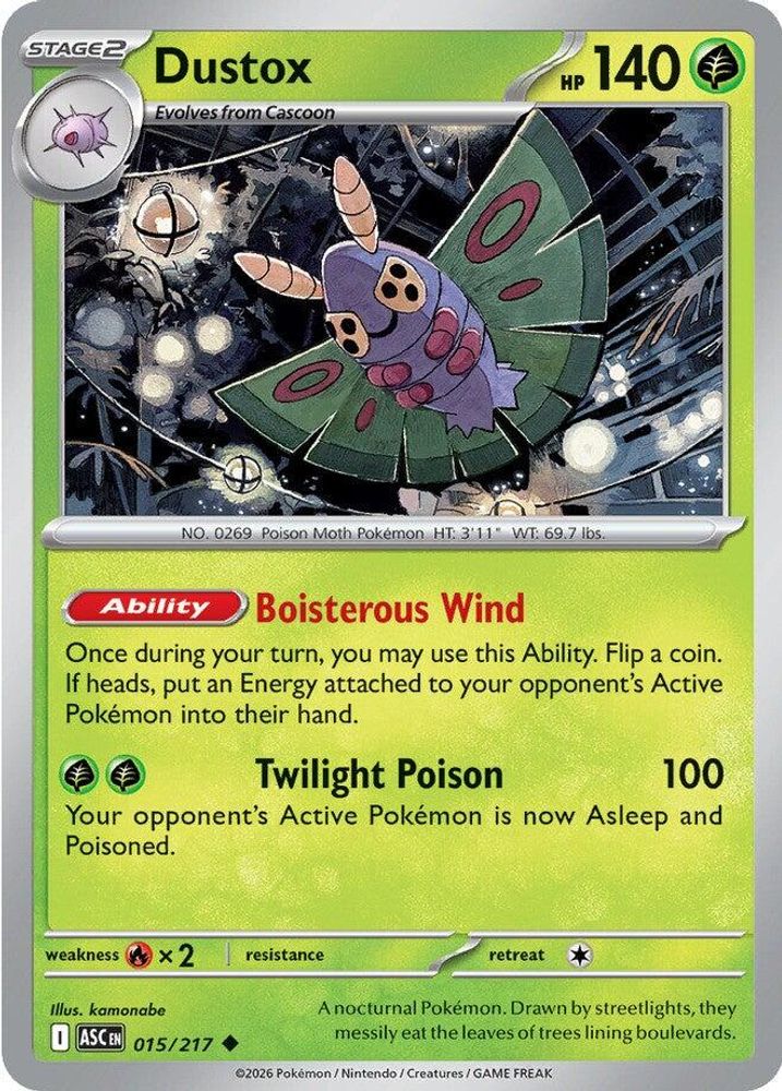 Dustox - 015/217 - - ASCENDED HEROES - Pokemon - Uncommon | AA45-69