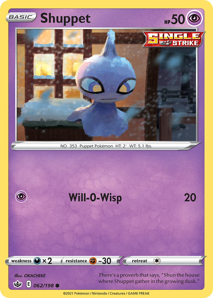 Shuppet - 062/198 - - CHILLING REIGN - Pokemon - Common | AA58-27