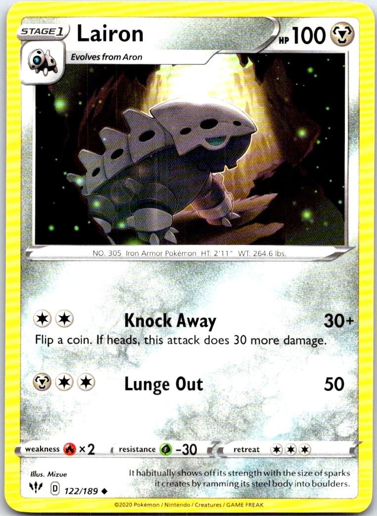 Lairon - 122/189 - - DARKNESS ABLAZE - Pokemon - Uncommon | AB71-17