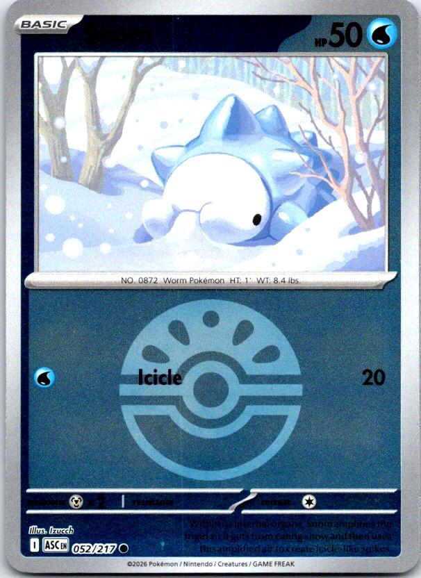 Snom (Friend Ball) - 052/217 - Reverse Holo - ASCENDED HEROES - Pokemon - | AC26-22
