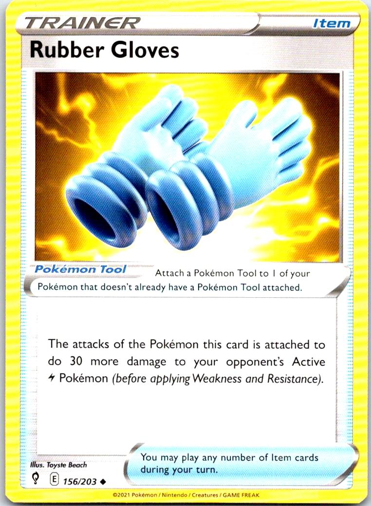 Rubber Gloves - 156/203 - - EVOLVING SKIES - Pokemon - Uncommon | AB30-18