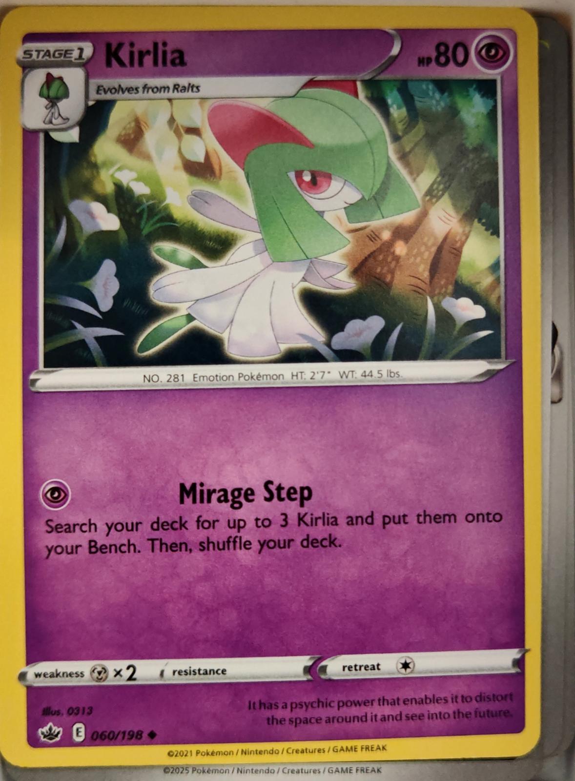 Kirlia - 060/198 - - CHILLING REIGN - Pokemon - Uncommon | AA03-22