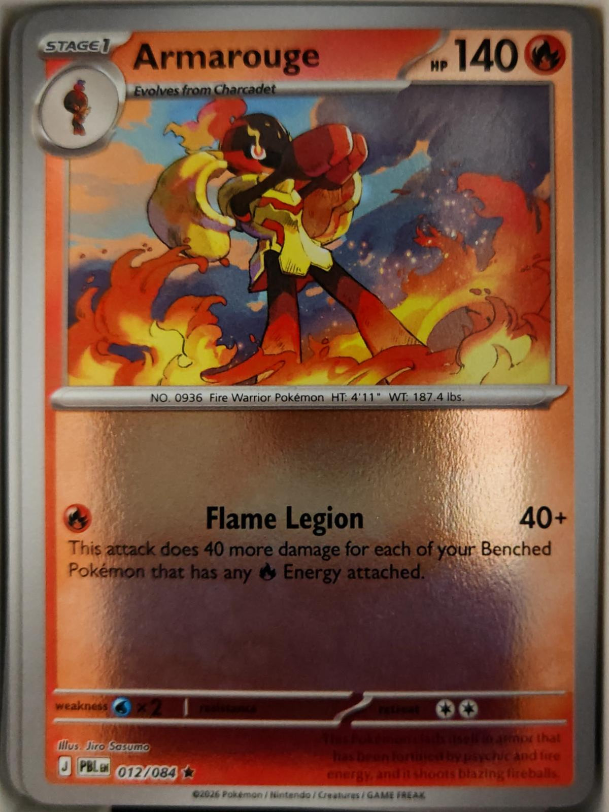 Armarouge - 012/084 - Reverse Holo - PITCH BLACK - Pokemon - Rare | AA26-41