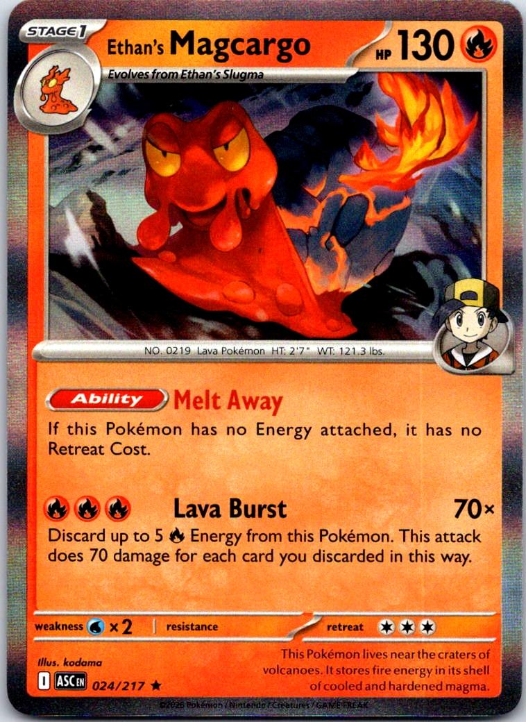 Ethan's Magcargo - 024/217 - Holo - ASCENDED HEROES - Pokemon - Rare | AB08-23