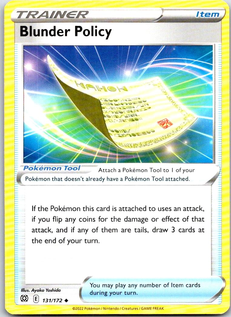 Blunder Policy - 131/172 - - BRILLIANT STARS - Pokemon - Uncommon | AB13-34