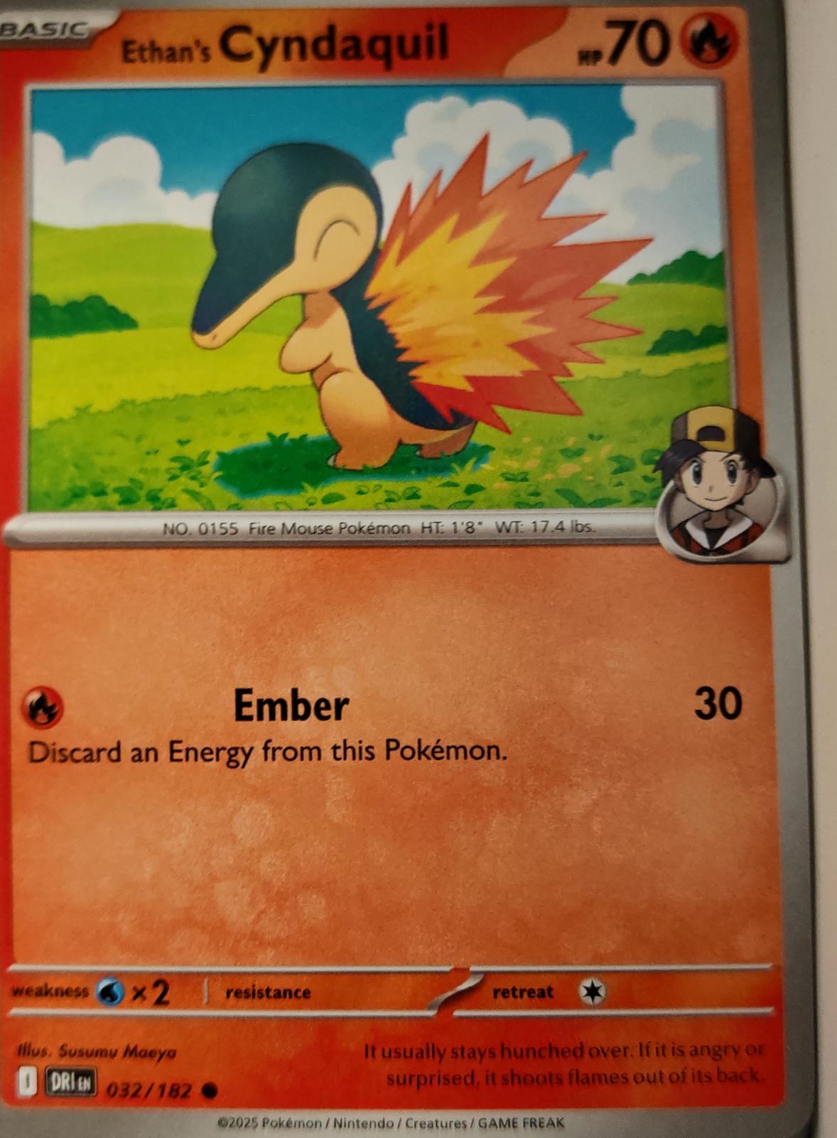 Ethan's Cyndaquil - 032/182 - - DESTINED RIVALS - Pokemon - Common | AA12-35