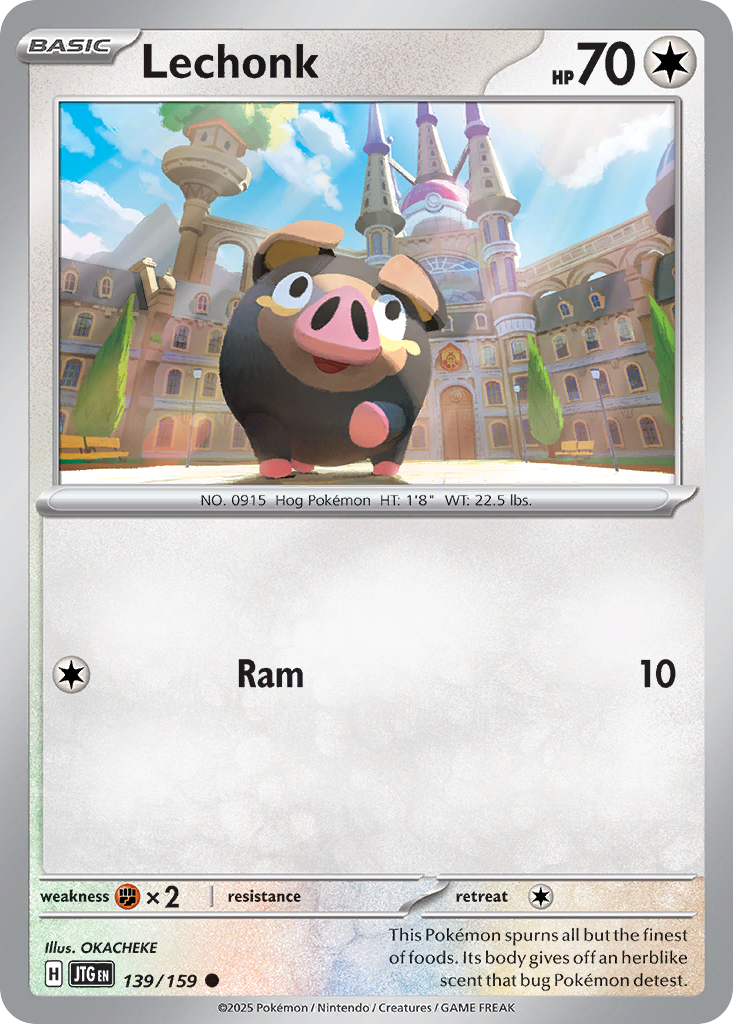 Lechonk - 139/159 - Reverse Holo - JOURNEY TOGETHER - Pokemon - Common | AA72-37