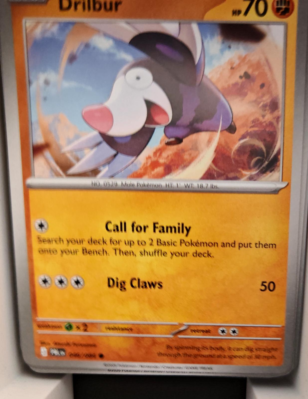 Drilbur - 046/084 - - PITCH BLACK - Pokemon - Common | AA16-46