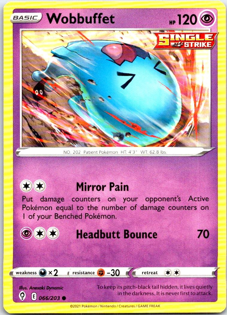 Wobbuffet - 066/203 - - EVOLVING SKIES - Pokemon - Common | AB36-3