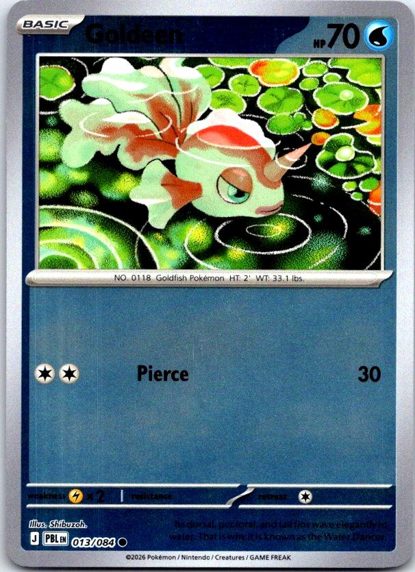 Goldeen - 013/084 - Reverse Holo - PITCH BLACK - Pokemon - Common | AC28-2