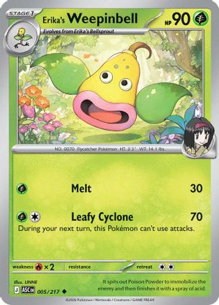 Erika's Weepinbell - 005/217 - - ASCENDED HEROES - Pokemon - Uncommon | AA03-20