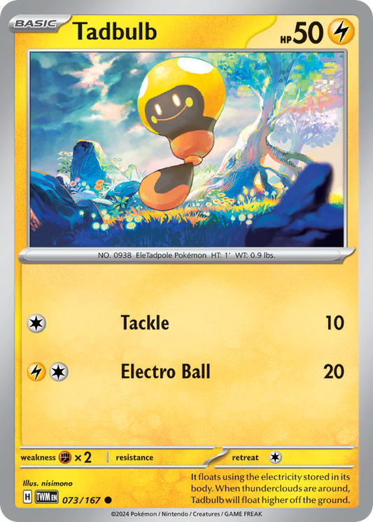 Tadbulb - 073/167 - - TWILIGHT MASQUERADE - Pokemon - Common | AA46-58