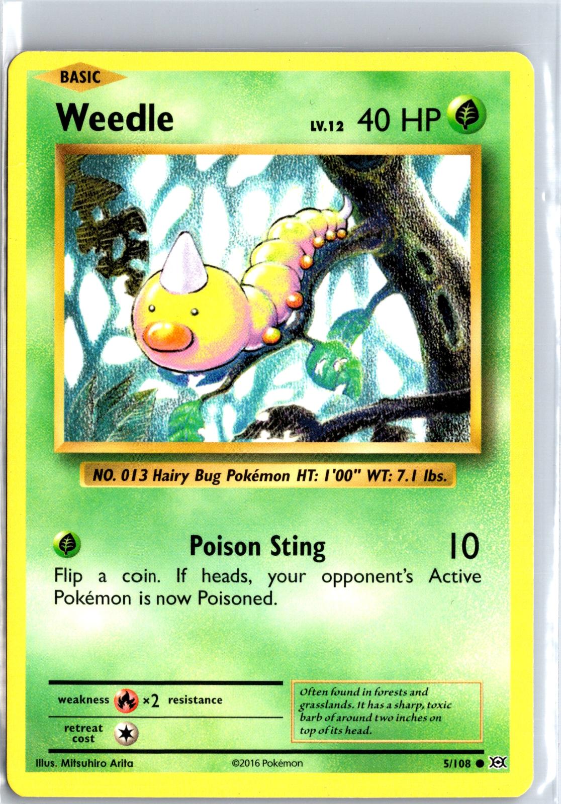 Weedle - 5/108 - - EVOLUTIONS - Pokemon - Common | AA114-1