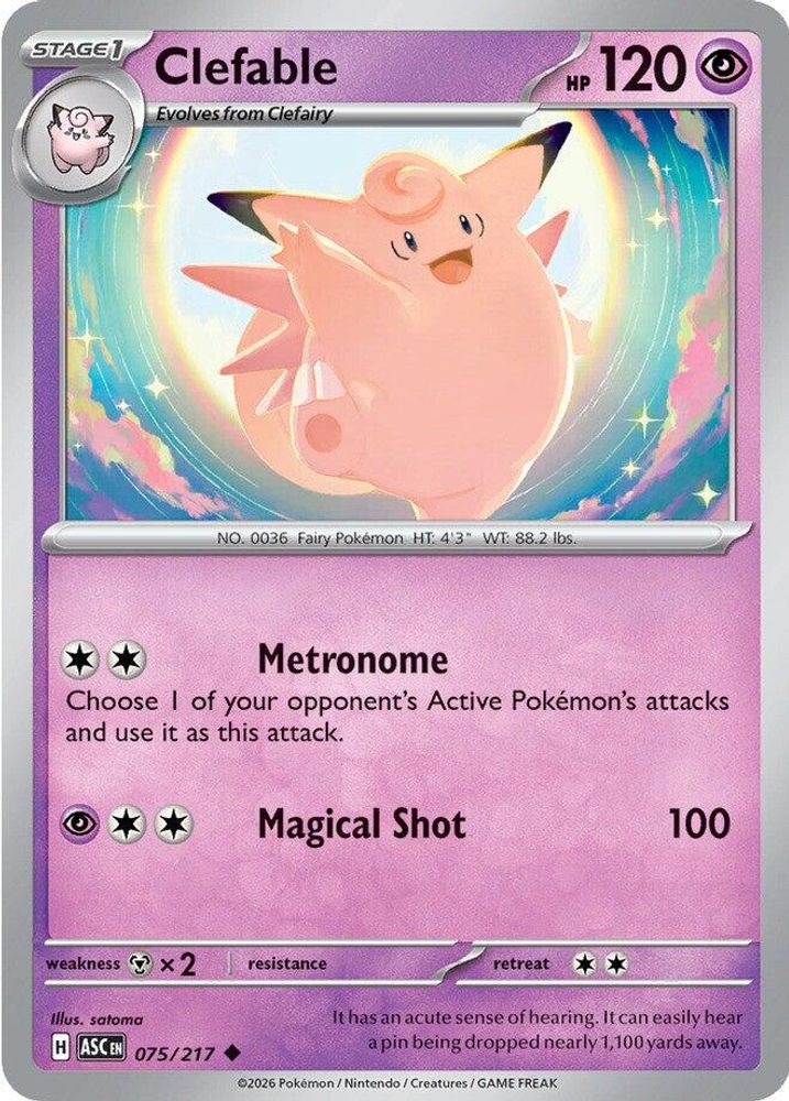 Clefable - 075/217 - - ASCENDED HEROES - Pokemon - Uncommon | AA38-93