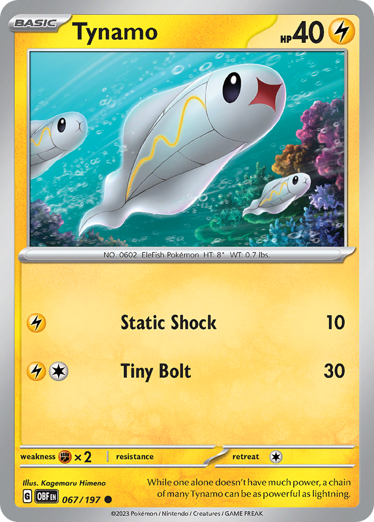 Tynamo - 067/197 - - OBSIDIAN FLAMES - Pokemon - Common | AA05-72
