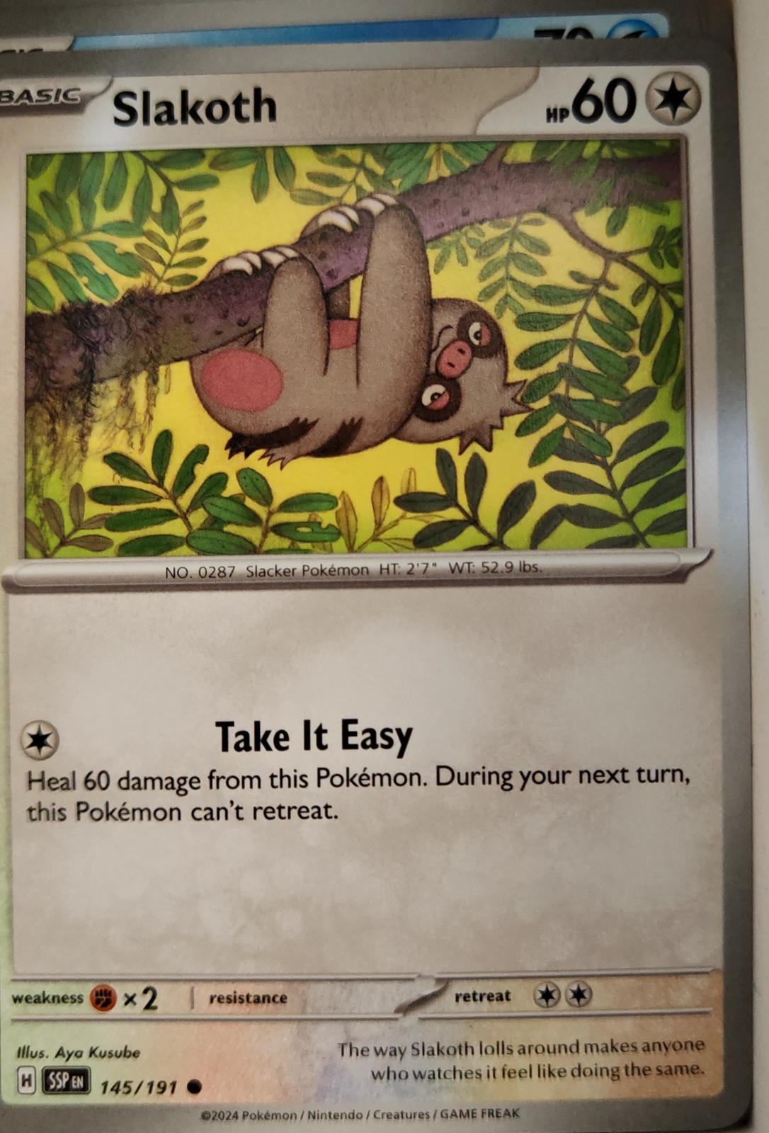 Slakoth - 145/191 - - SURGING SPARKS - Pokemon - Common | AA09-25