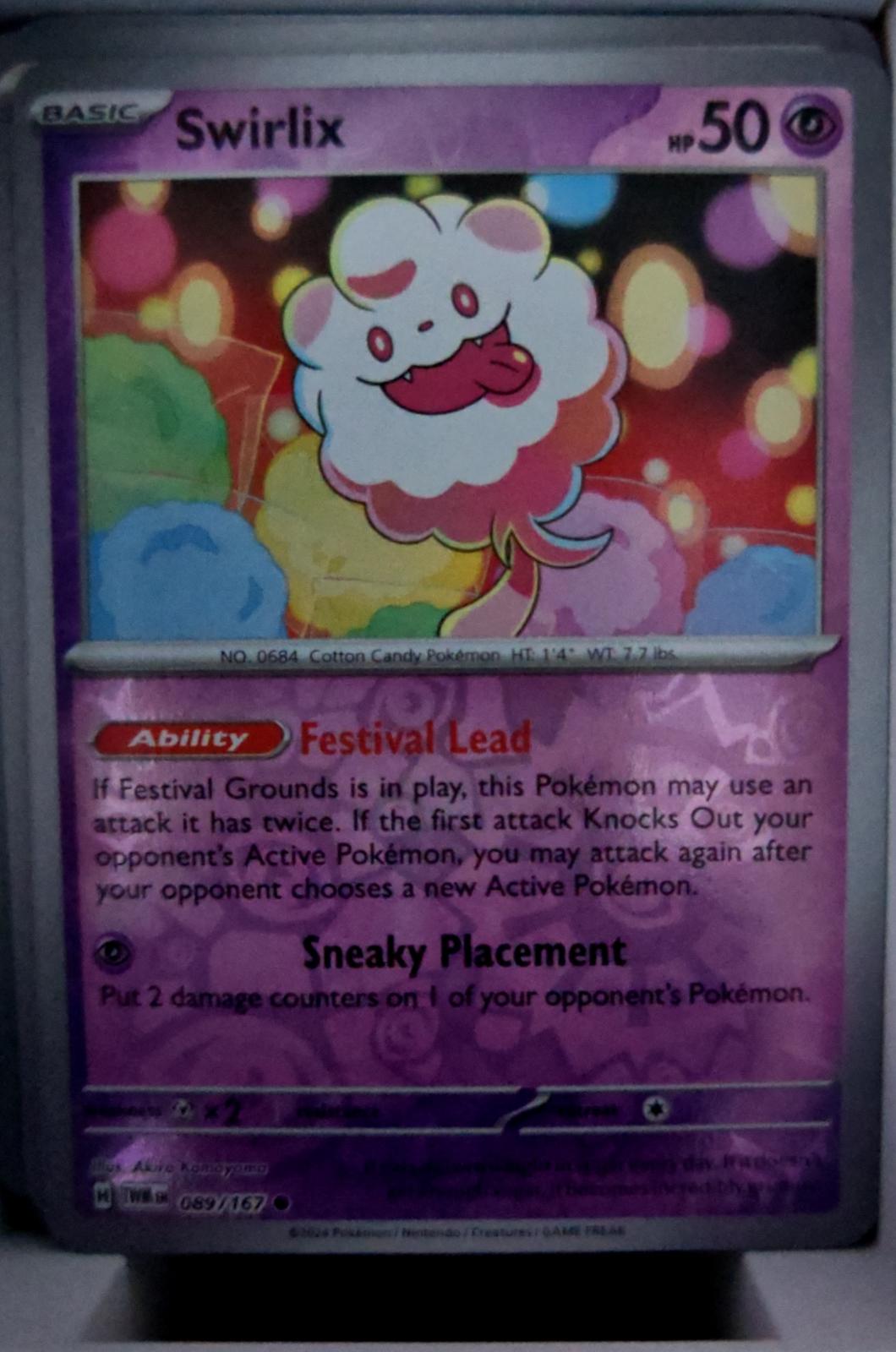 Swirlix - 089/167 - Reverse Holo - TWILIGHT MASQUERADE - Pokemon - | AA49-97