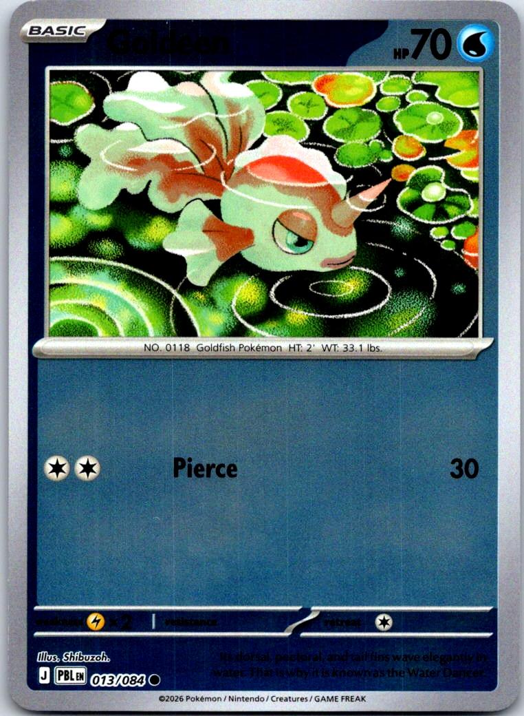Goldeen - 013/084 - Reverse Holo - PITCH BLACK - Pokemon - Common | AA124-25
