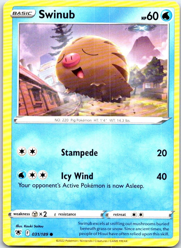 Swinub - 031/189 - - ASTRAL RADIANCE - Pokemon - Common | AB60-33
