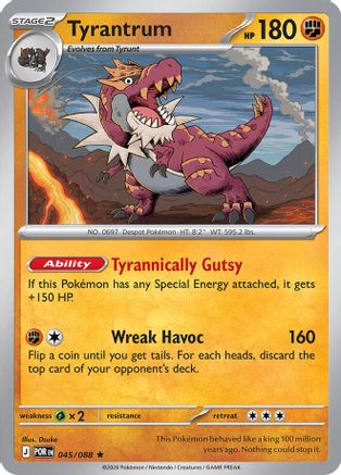 Tyrantrum - 045/088 - Reverse Holo - PERFECT ORDER - Pokemon - Rare | AA04-94
