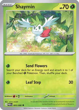 Shaymin - 003/088 - Reverse Holo - PERFECT ORDER - Pokemon - Uncommon | AA04-86