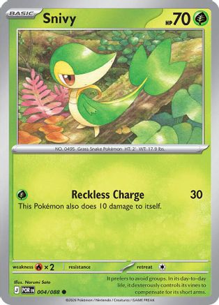 Snivy - 004/088 - - PERFECT ORDER - Pokemon - Common | AA05-32
