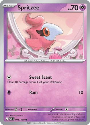 Spritzee - 035/088 - Reverse Holo - PERFECT ORDER - Pokemon - Common | AA04-96