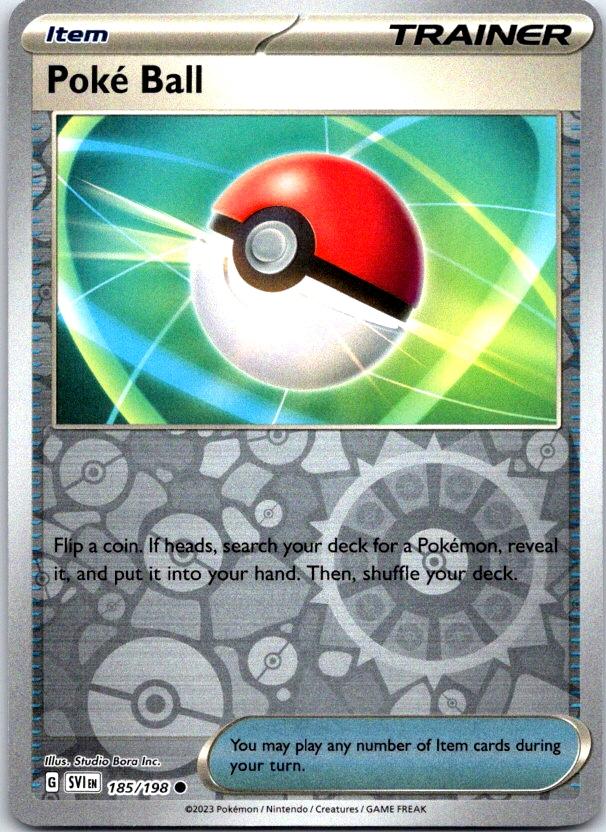Poke Ball - 185/198 - Reverse Holo - SCARLET & VIOLET - Pokemon - | AC21-12