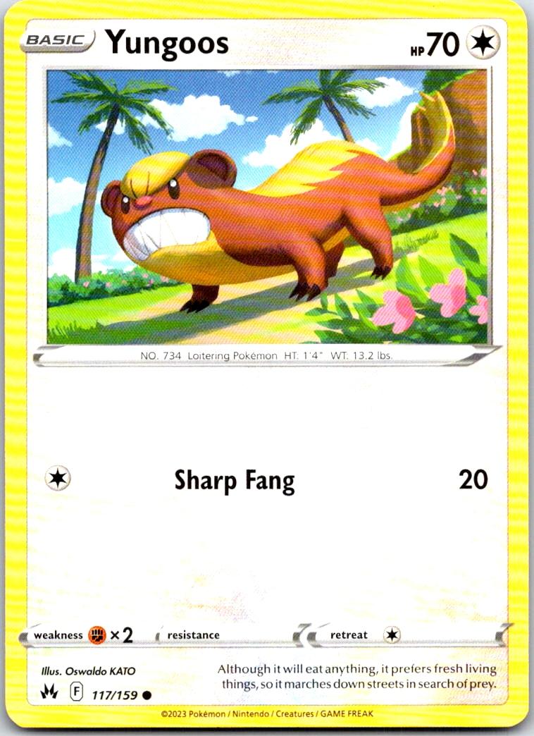 Yungoos - 117/159 - - CROWN ZENITH - Pokemon - Common | AA105-51