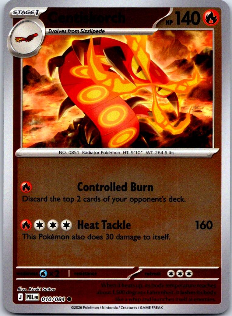 Centiskorch - 010/084 - Reverse Holo - PITCH BLACK - Pokemon - Common | AA124-44