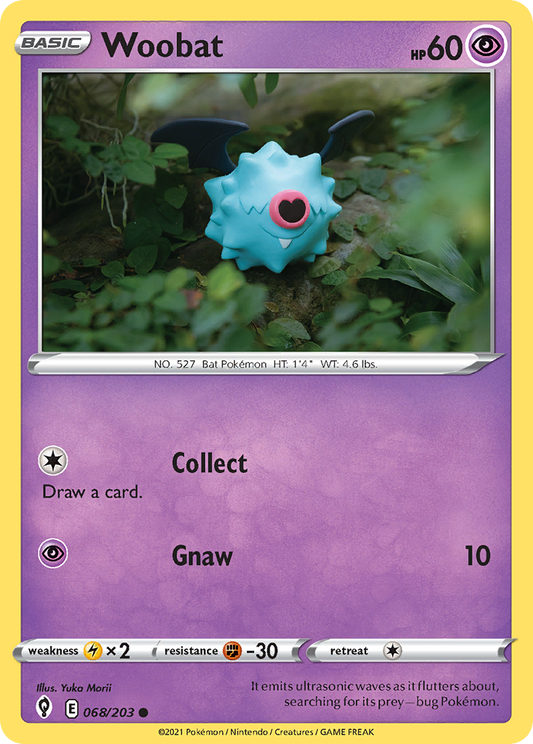 Woobat - 068/203 - - EVOLVING SKIES - Pokemon - Common | AA02-46