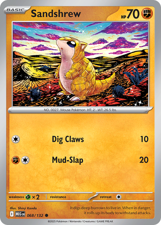 Sandshrew - 068/132 - - MEGA EVOLUTION - Pokemon - Common | AA03-41