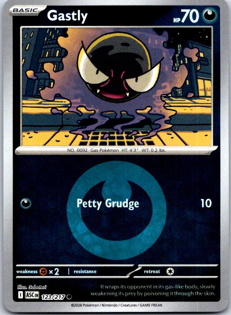Gastly (Energy Symbol Pattern) - 123/217 - Reverse Holo - ASCENDED HEROES - Pokemon - | AA125-18