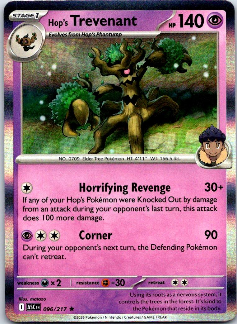 Hop's Trevenant - 096/217 - Holo - ASCENDED HEROES - Pokemon - Rare | AB07-33