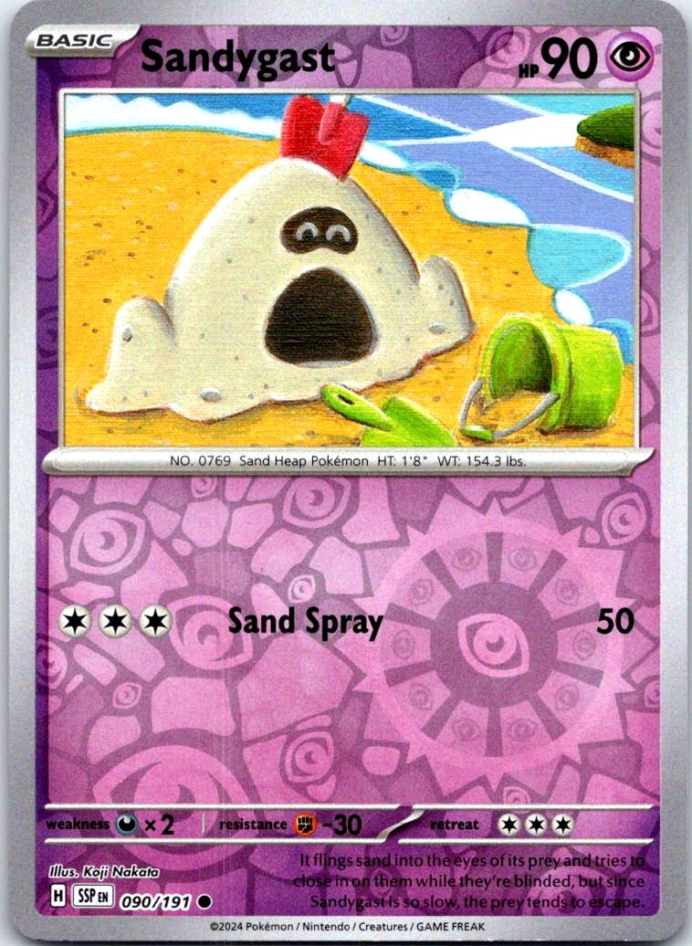 Sandygast - 090/191 - Reverse Holo - SURGING SPARKS - Pokemon - Common | AB42-42