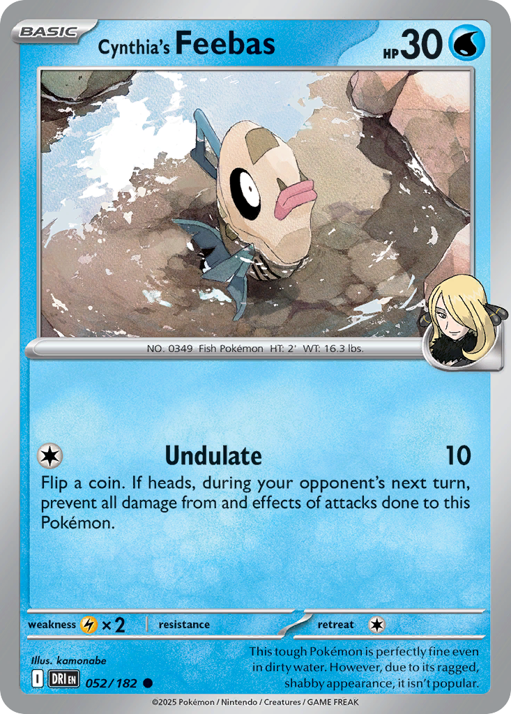 Cynthia's Feebas - 052/182 - - DESTINED RIVALS - Pokemon - Common | AA10-17