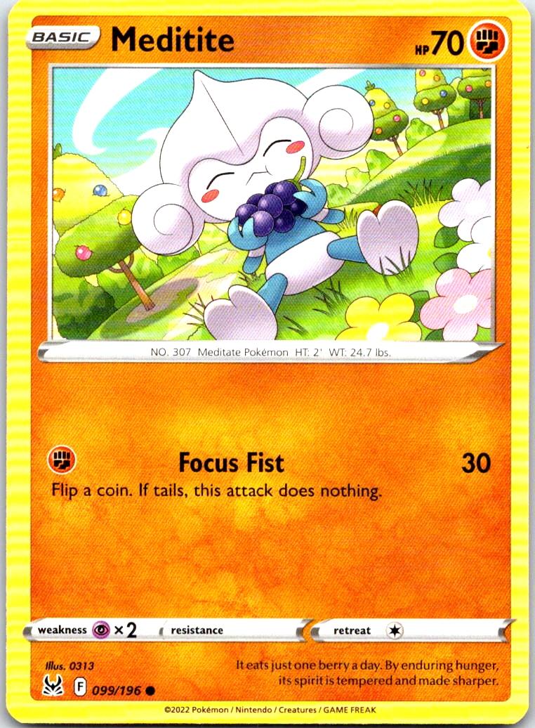 Meditite - 099/196 - - LOST ORIGIN - Pokemon - Common | AB48-29