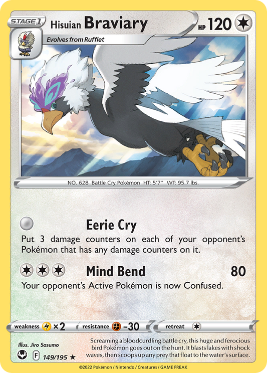 Hisuian Braviary - 149/195 - - SILVER TEMPEST - Pokemon - Rare | AA91-16