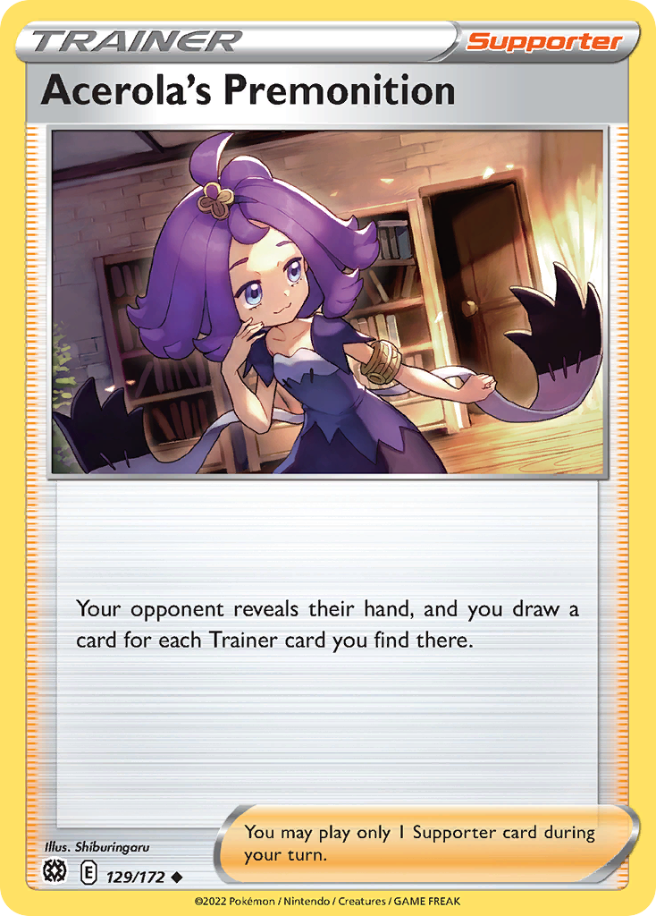 Acerola's Premonition - 129/172 - - BRILLIANT STARS - Pokemon - | AA70-33