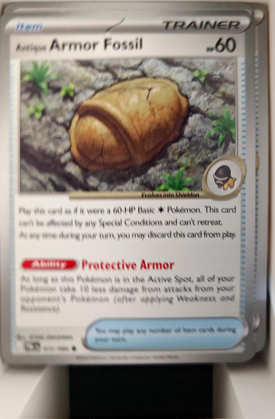 Antique Armor Fossil - 072/084 - - PITCH BLACK - Pokemon - Common | AA25-90
