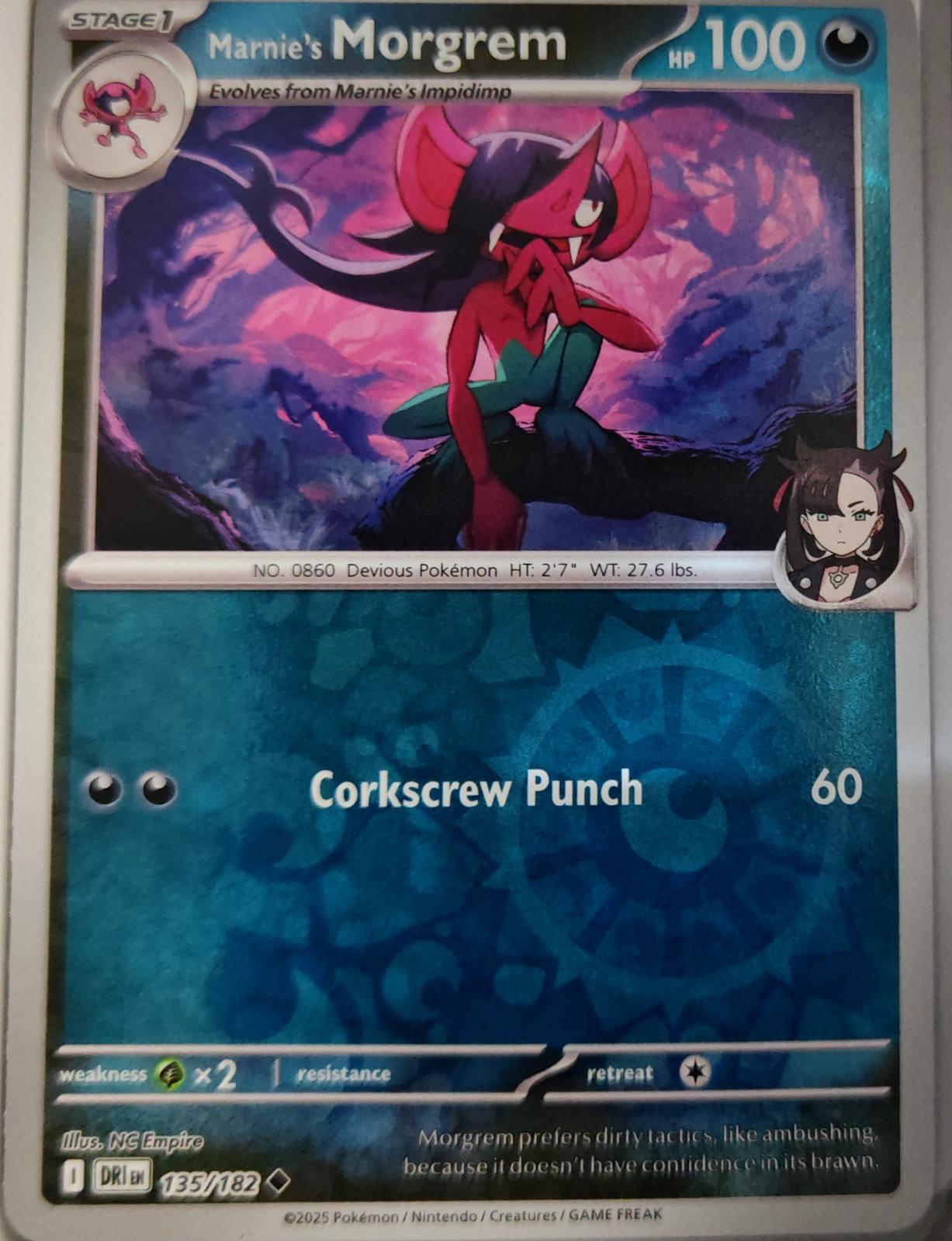 Marnie's Morgrem - 135/182 - Reverse Holo - DESTINED RIVALS - Pokemon - | AA19-22