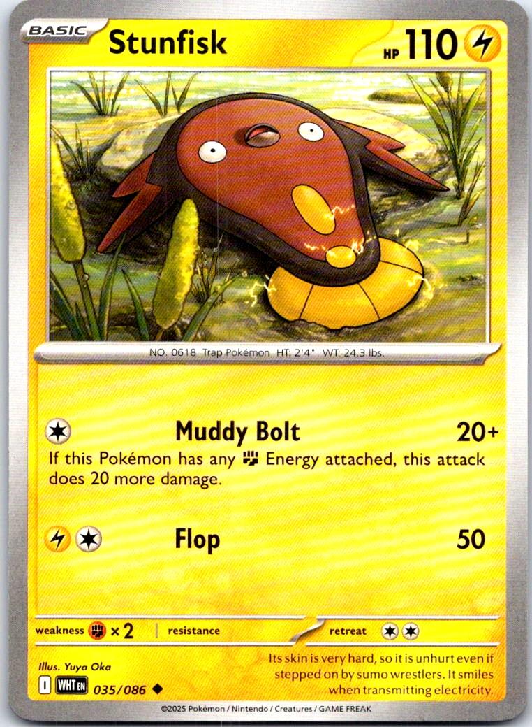 Stunfisk - 035/086 - - WHITE FLARE - Pokemon - Uncommon | AB69-4