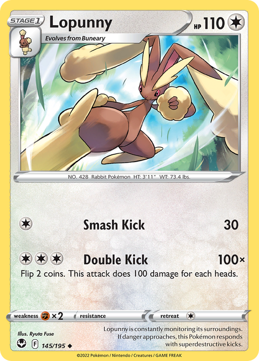 Lopunny - 145/195 - - SILVER TEMPEST - Pokemon - Uncommon | AA90-38