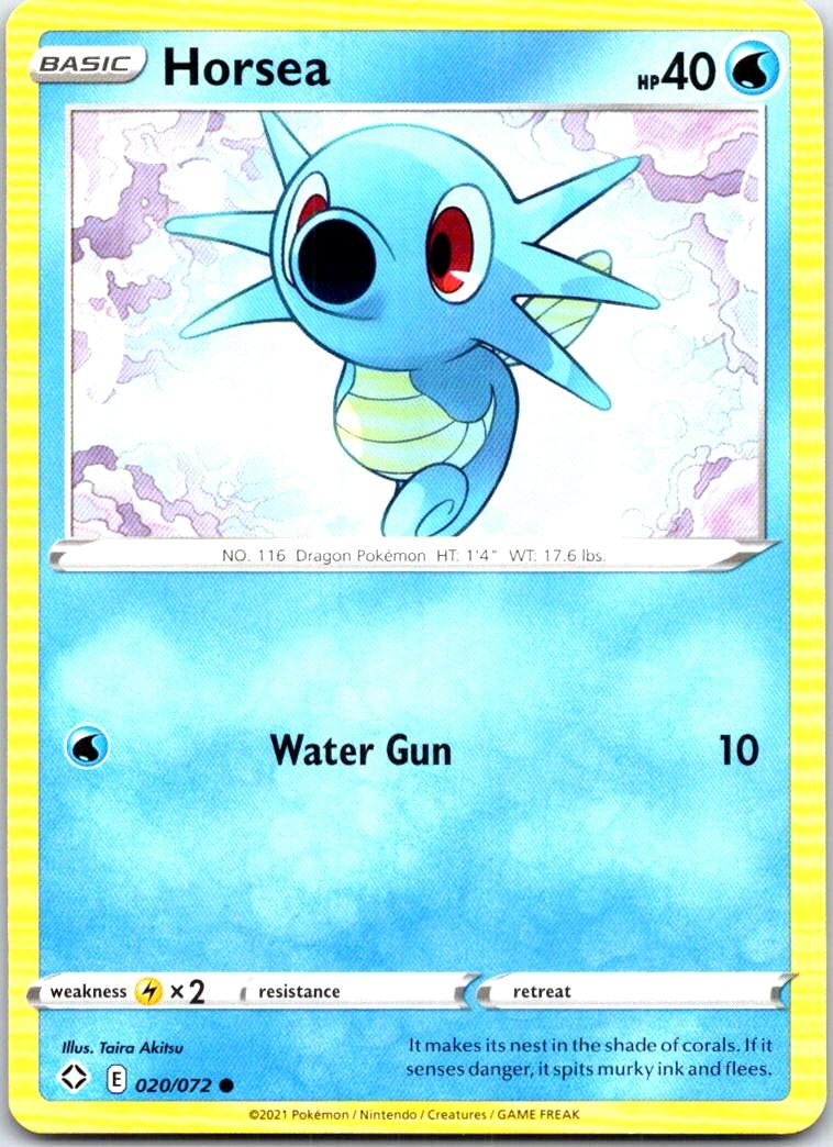 Horsea - 020/072 - - SHINING FATES - Pokemon - Common | AB51-42
