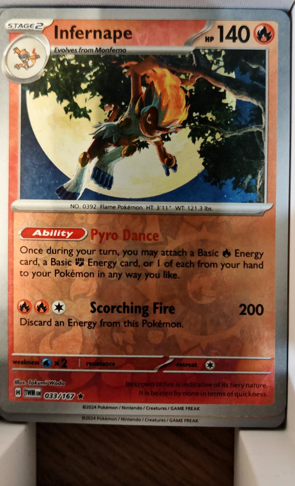 Infernape - 033/167 - Reverse Holo - TWILIGHT MASQUERADE - Pokemon - | AA75-28