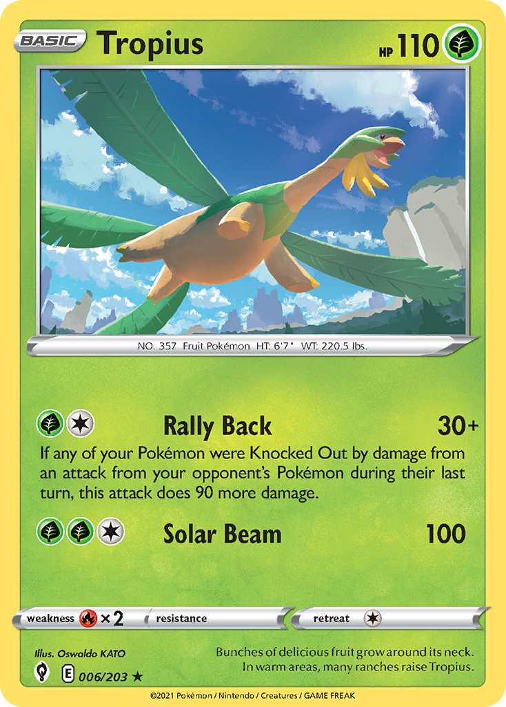 Tropius - 006/203 - - EVOLVING SKIES - Pokemon - Rare | AA03-69