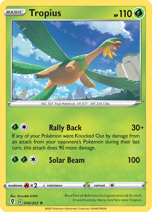 Tropius - 006/203 - - EVOLVING SKIES - Pokemon - Rare | AA03-69