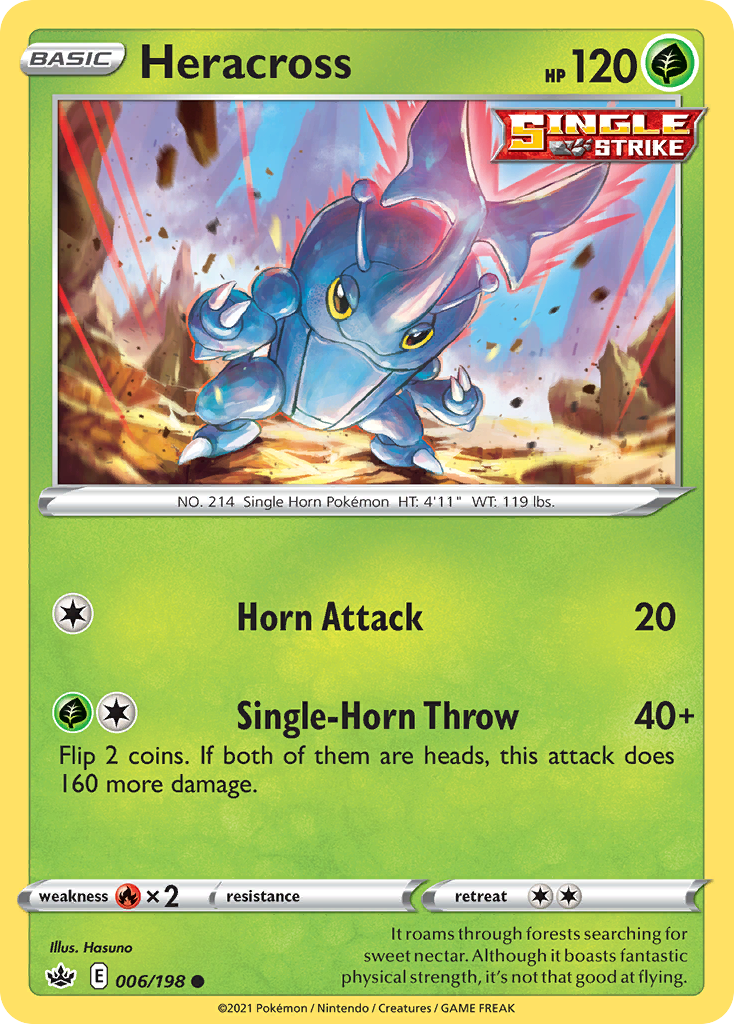 Heracross - 006/198 - - CHILLING REIGN - Pokemon - Common | AA02-72