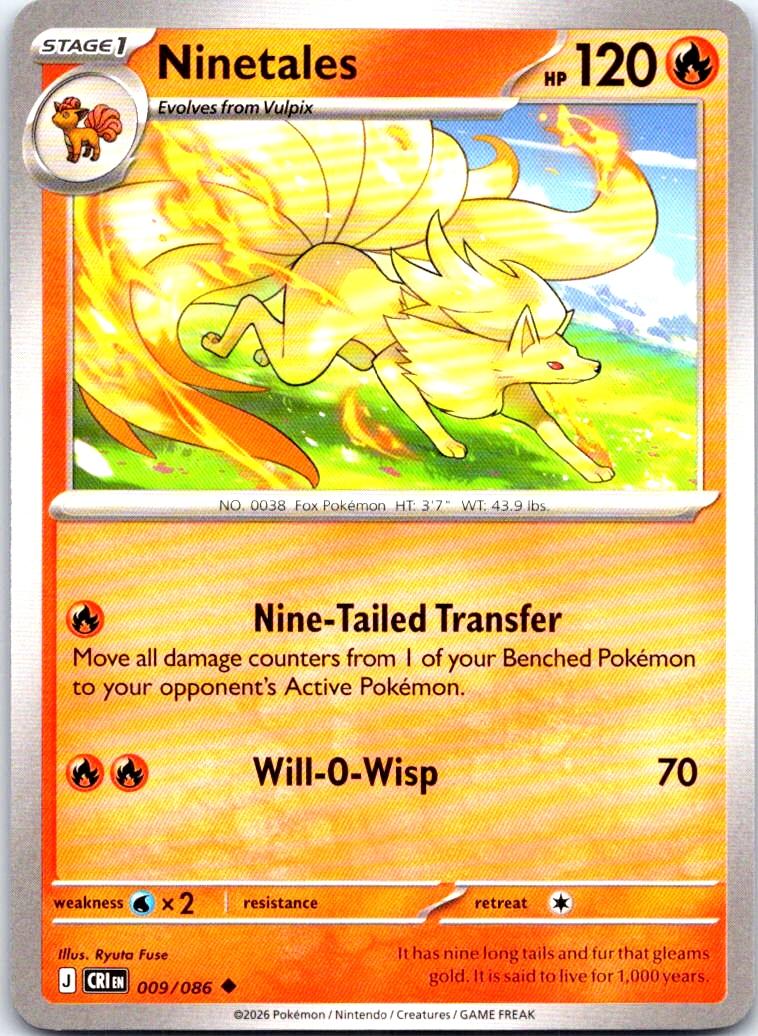Ninetales - 009/086 - - CHAOS RISING - Pokemon - Uncommon | AB18-10
