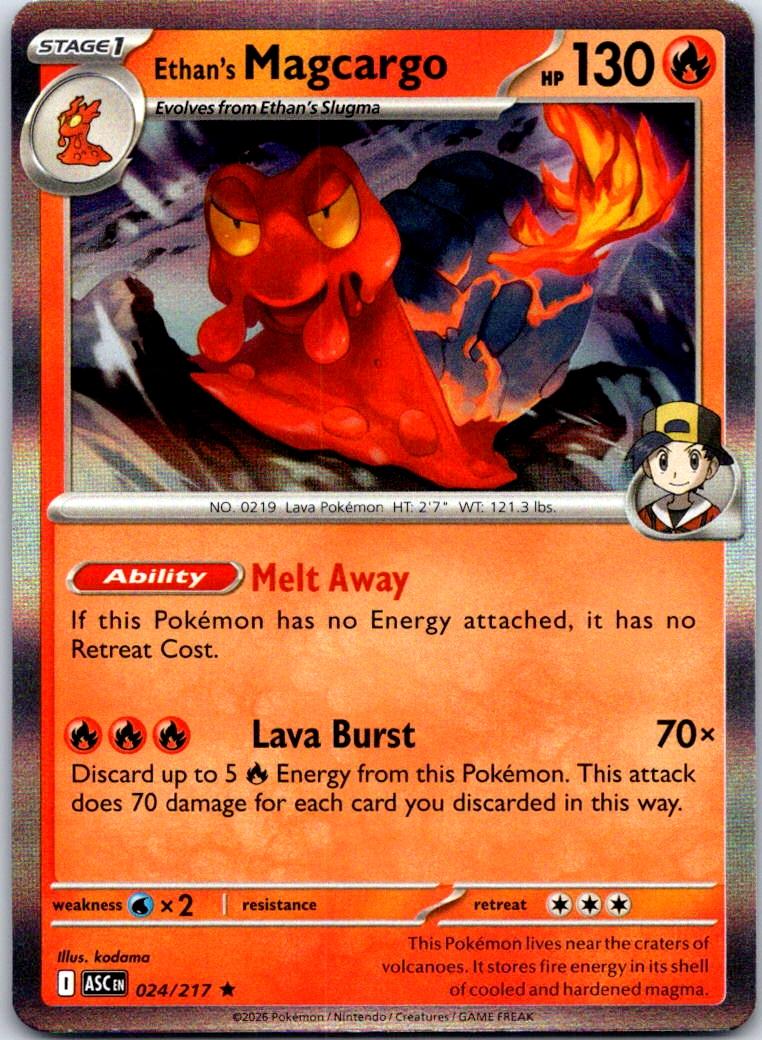 Ethan's Magcargo - 024/217 - Holo - ASCENDED HEROES - Pokemon - Rare | AB06-20